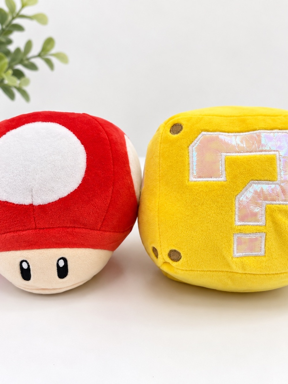 Nintendo Red Mushroom & Yellow Question Block Plush Set - Kids Accessories